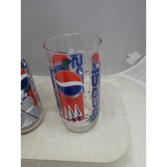 Pepsi Cola Snowman Christmas Winter drinking glasses tumbler 14 oz - Picture 2 of 6